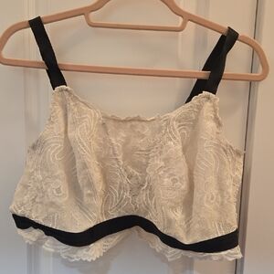 Lace Bandeau with Black Accents